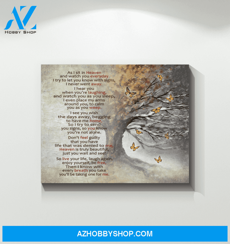 Butterfly Canvas I Hear You When You'Re Laughing