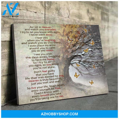 Butterfly Canvas I Hear You When You'Re Laughing