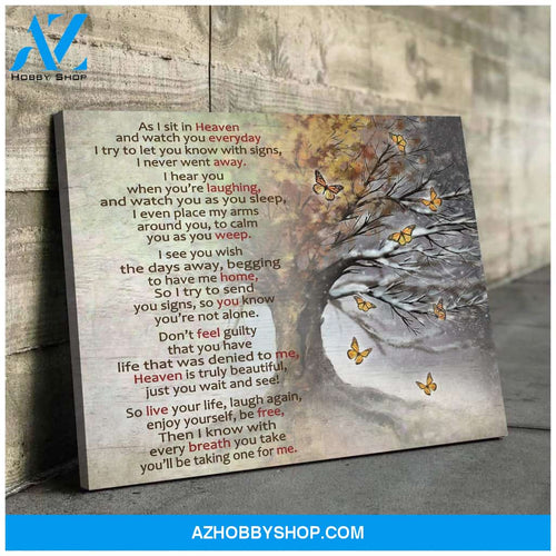 Butterfly Canvas I Hear You When You'Re Laughing