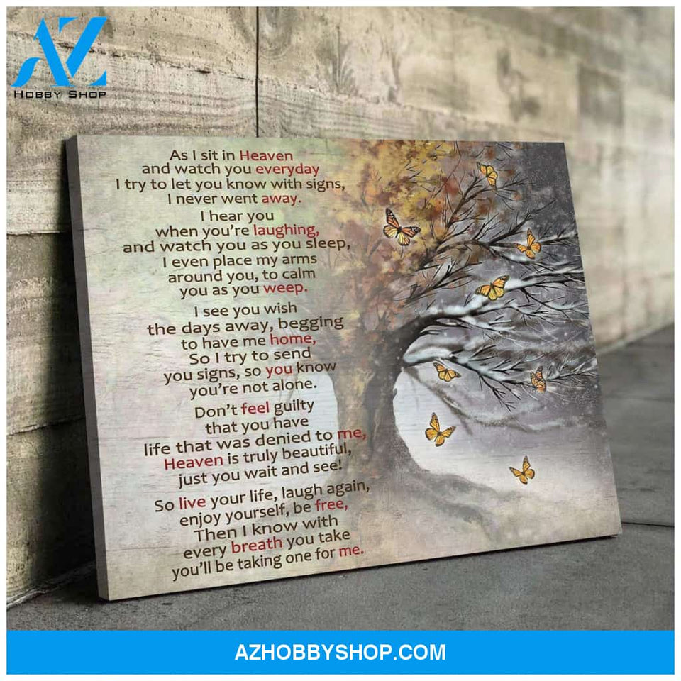 Butterfly Canvas I Hear You When You'Re Laughing