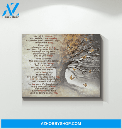 Butterfly Canvas I Hear You When You'Re Laughing