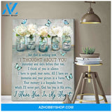 Butterfly Canvas I Thought Of You Memorial Wall Art Decor, Canvas Wall Art