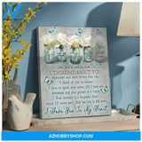 Butterfly Canvas I Thought Of You Memorial Wall Art Decor, Canvas Wall Art