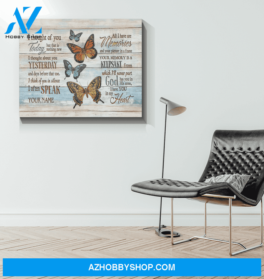 Butterfly Canvas I Thought Of You Today Yesterday And All Times