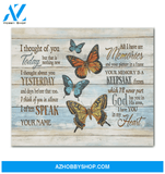 Butterfly Canvas I Thought Of You Today Yesterday And All Times