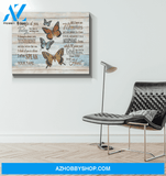 Butterfly Canvas I Thought Of You Today Yesterday And All Times