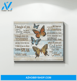 Butterfly Canvas I Thought Of You Today Yesterday And All Times