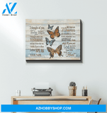 Butterfly Canvas I Thought Of You Today Yesterday And All Times