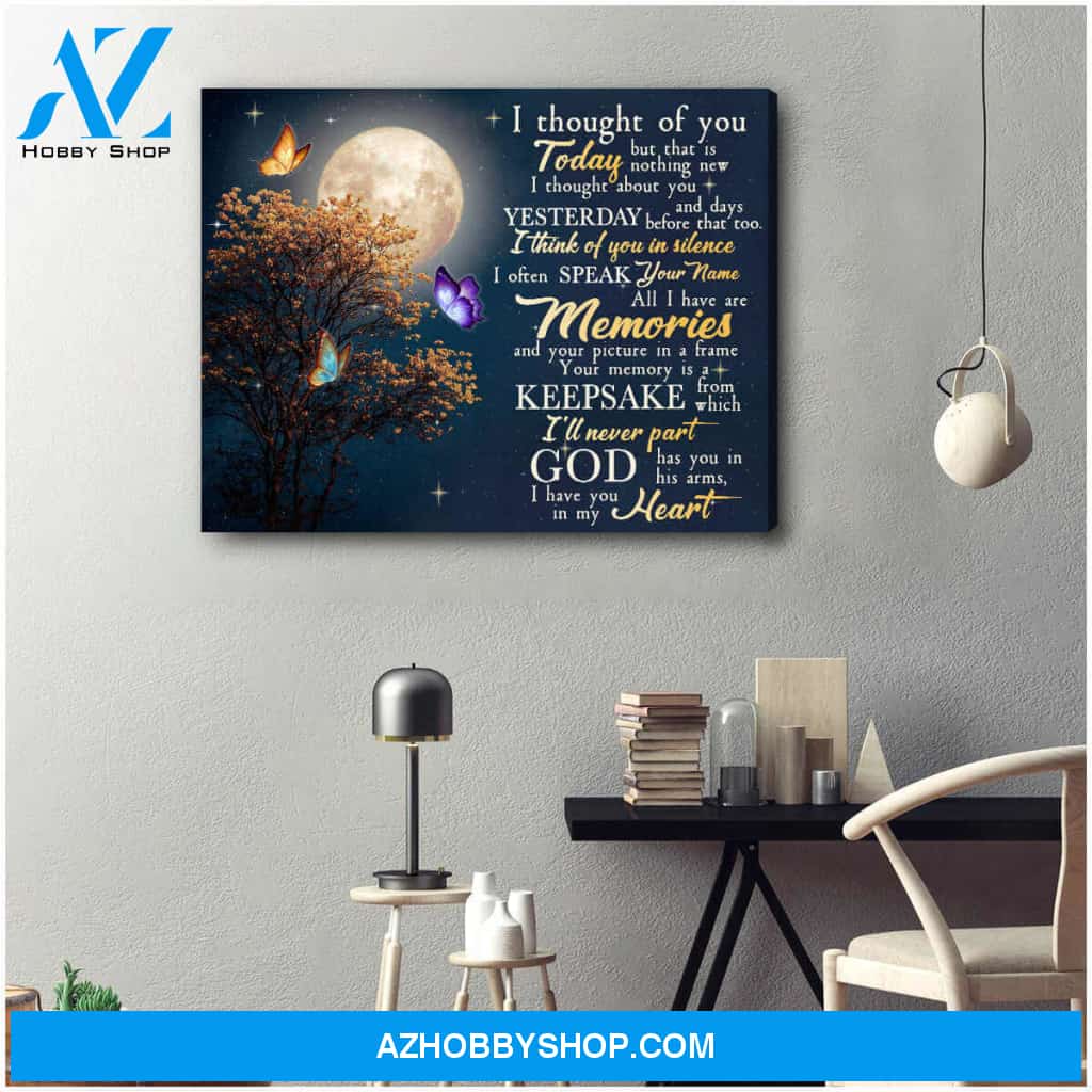 Butterfly Canvas I thought of you Wall Art Decor, Canvas Wall Art