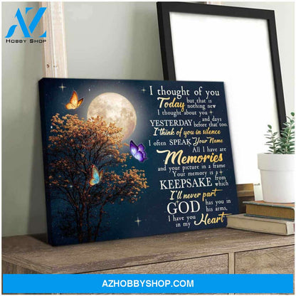 Butterfly Canvas I thought of you Wall Art Decor, Canvas Wall Art