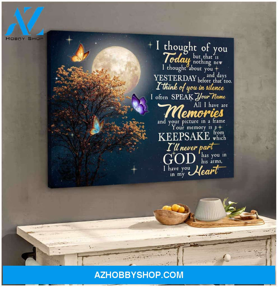 Butterfly Canvas I thought of you Wall Art Decor, Canvas Wall Art