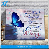 Butterfly Canvas I'Ll Love You Always Giving Mom