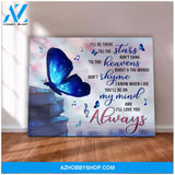 Butterfly Canvas I'Ll Love You Always Giving Mom