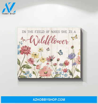 Butterfly Canvas In The Field Of Roese She Is A Wildflower