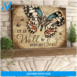 Butterfly Canvas It is well with my soul Wall Art Decor