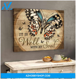 Butterfly Canvas It is well with my soul Wall Art Decor