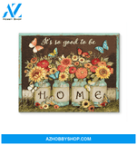Butterfly Canvas It'S So Good To Be Home Giving Family