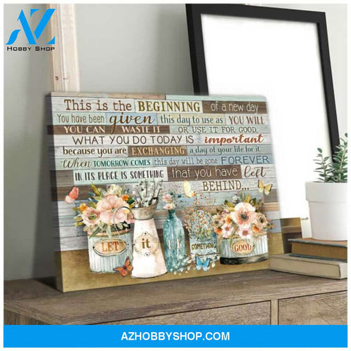 Butterfly Canvas Wall Art - Butterfly Canvas Let It Be Something Good, Motivational Quotes Canvas