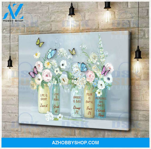 Butterfly - Canvas Life Is Short Live It