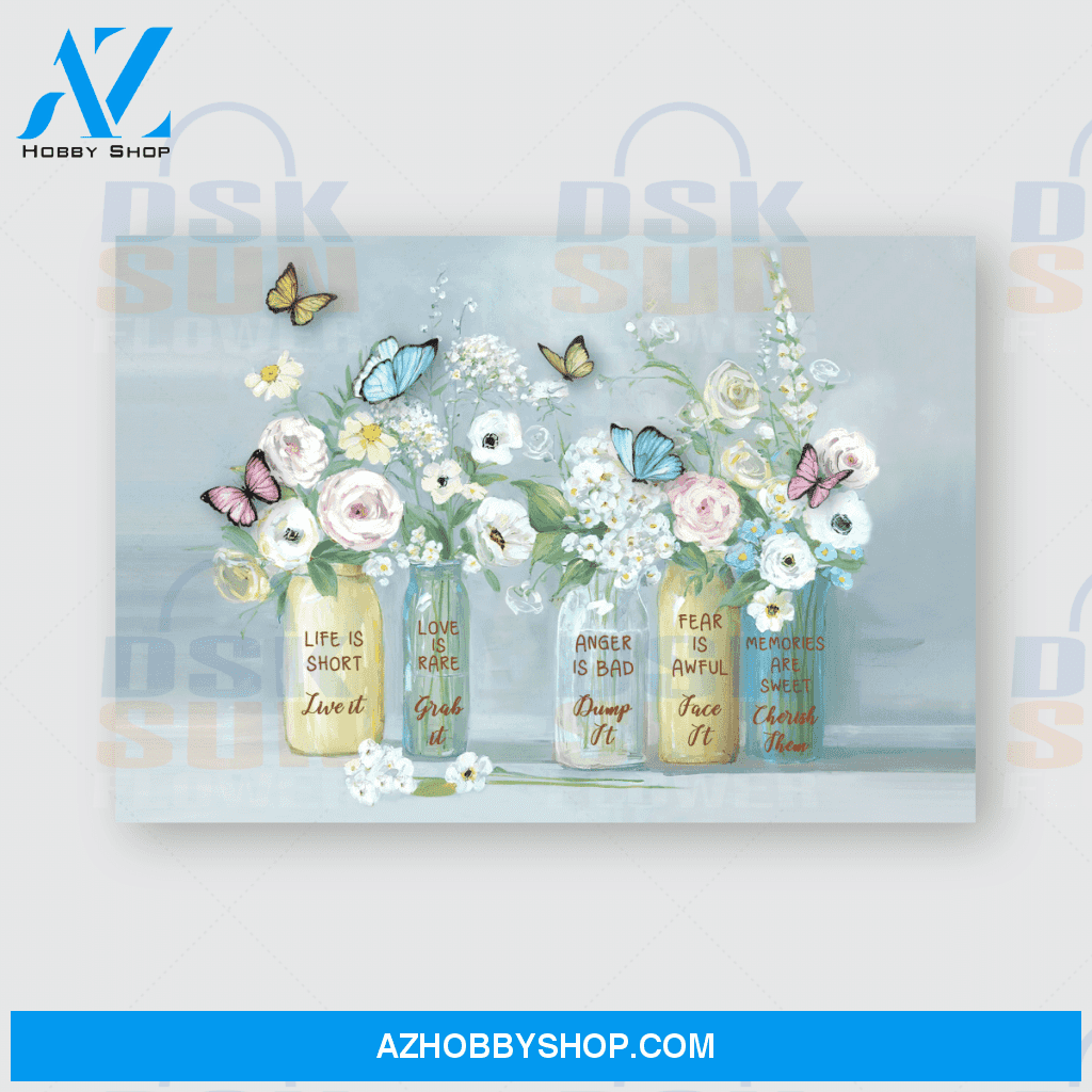 Butterfly - Canvas Life Is Short Live It