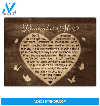 Butterfly Canvas Remember Me Gift For Family