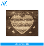 Butterfly Canvas Remember Me Gift For Family
