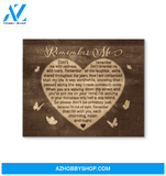 Butterfly Canvas Remember Me Gift For Family