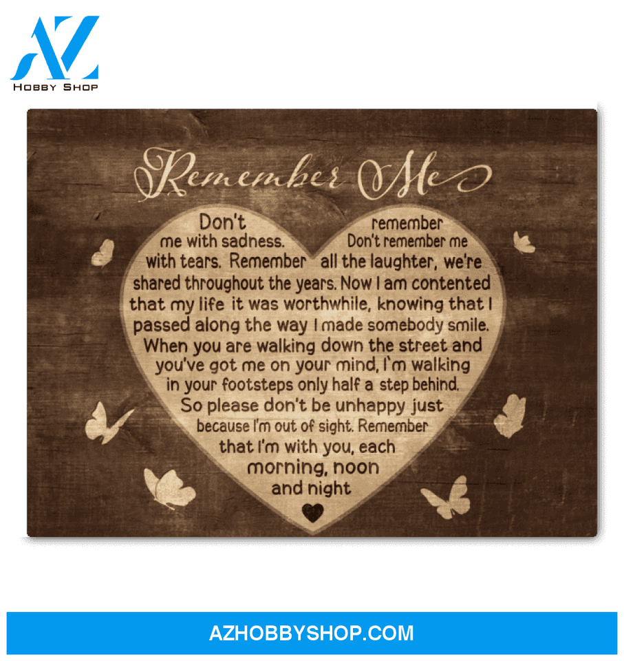 Butterfly Canvas Remember Me Gift For Family