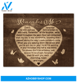 Butterfly Canvas Remember Me Gift For Family