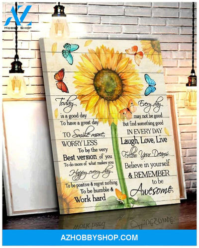 Butterfly Canvas Remember To Be Awesome Giving People