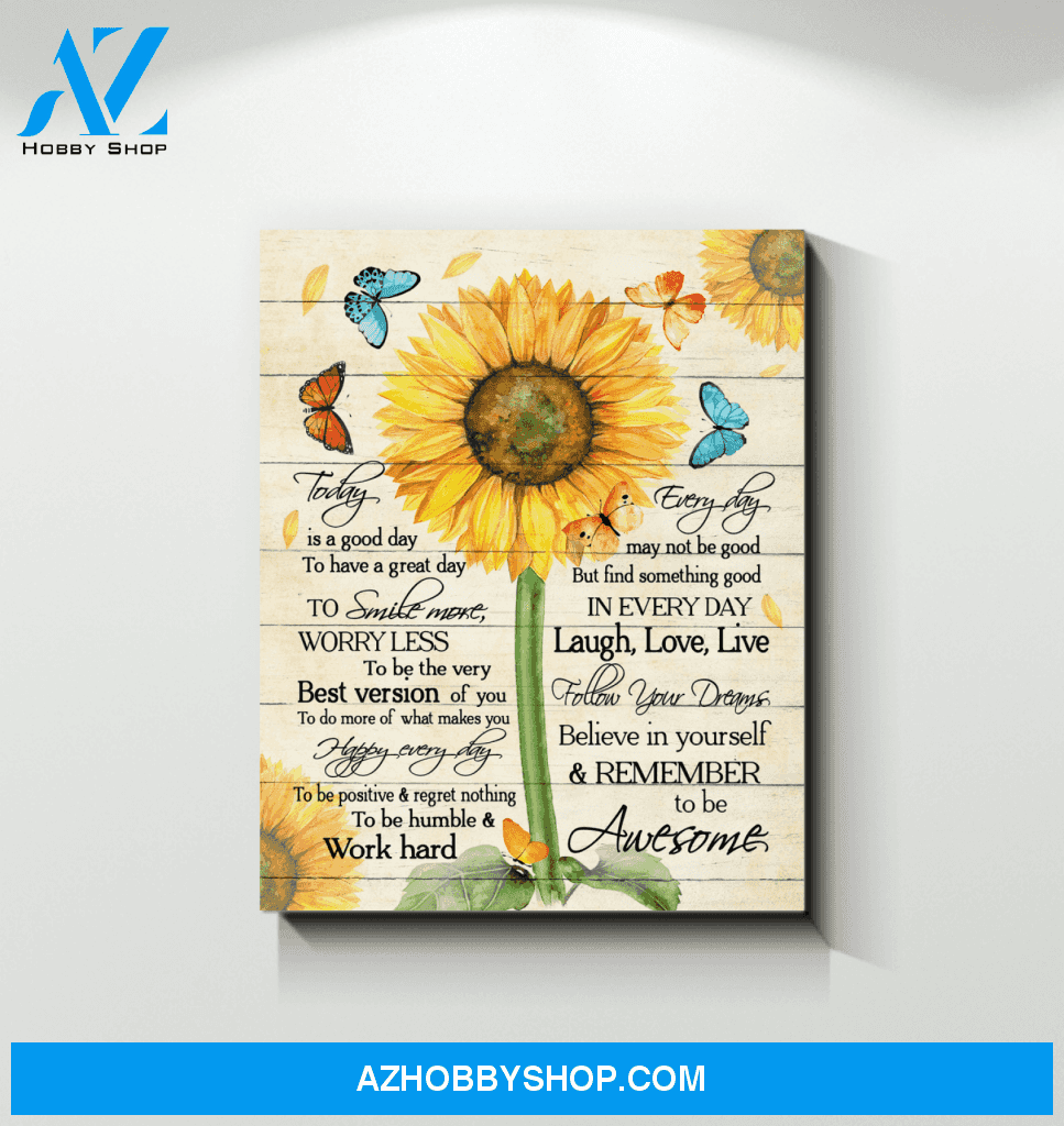 Butterfly Canvas Remember To Be Awesome Giving People