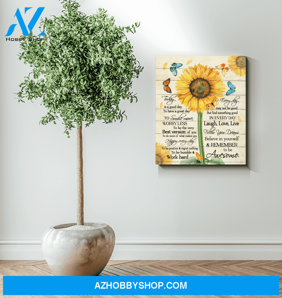 Butterfly Canvas Remember To Be Awesome Giving People