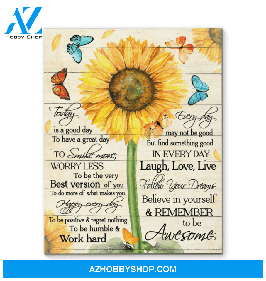 Butterfly Canvas Remember To Be Awesome Giving People