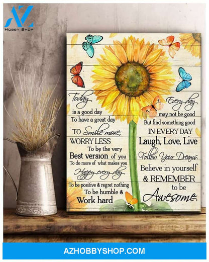 Butterfly Canvas Remember To Be Awesome Giving People