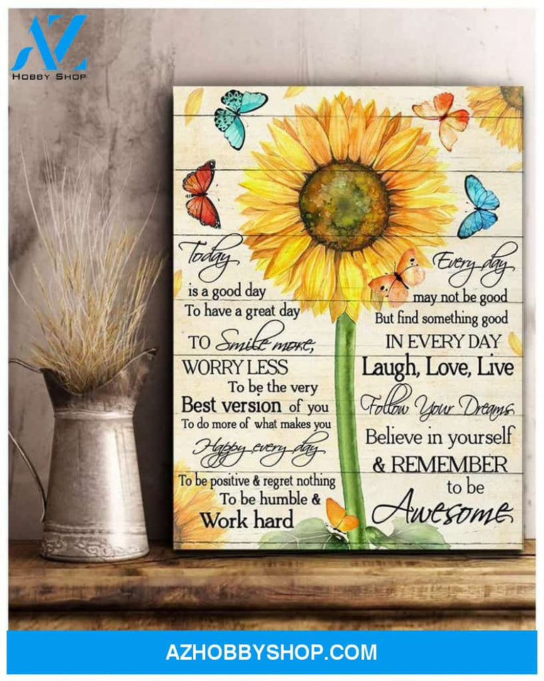 Butterfly Canvas Remember To Be Awesome Giving People