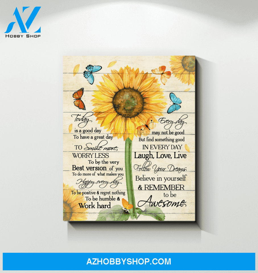 Butterfly Canvas Remember To Be Awesome Giving People