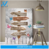 Butterfly Canvas Signs From Heaven Wall Art Decor, Canvas Wall Art