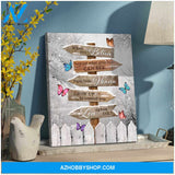 Butterfly Canvas Signs From Heaven Wall Art Decor, Canvas Wall Art