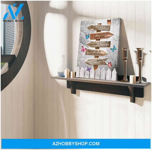 Butterfly Canvas Signs From Heaven Wall Art Decor, Canvas Wall Art