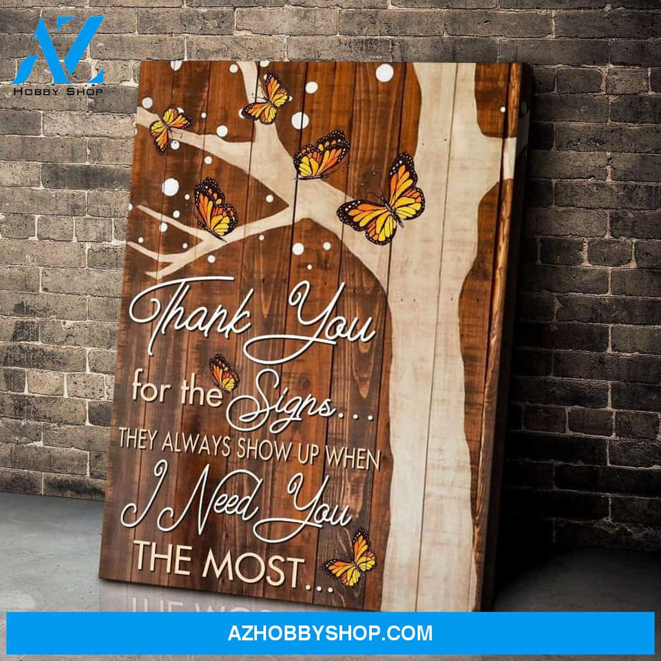 Butterfly Canvas Thank You For The Signs