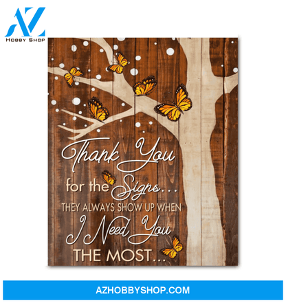 Butterfly Canvas Thank You For The Signs