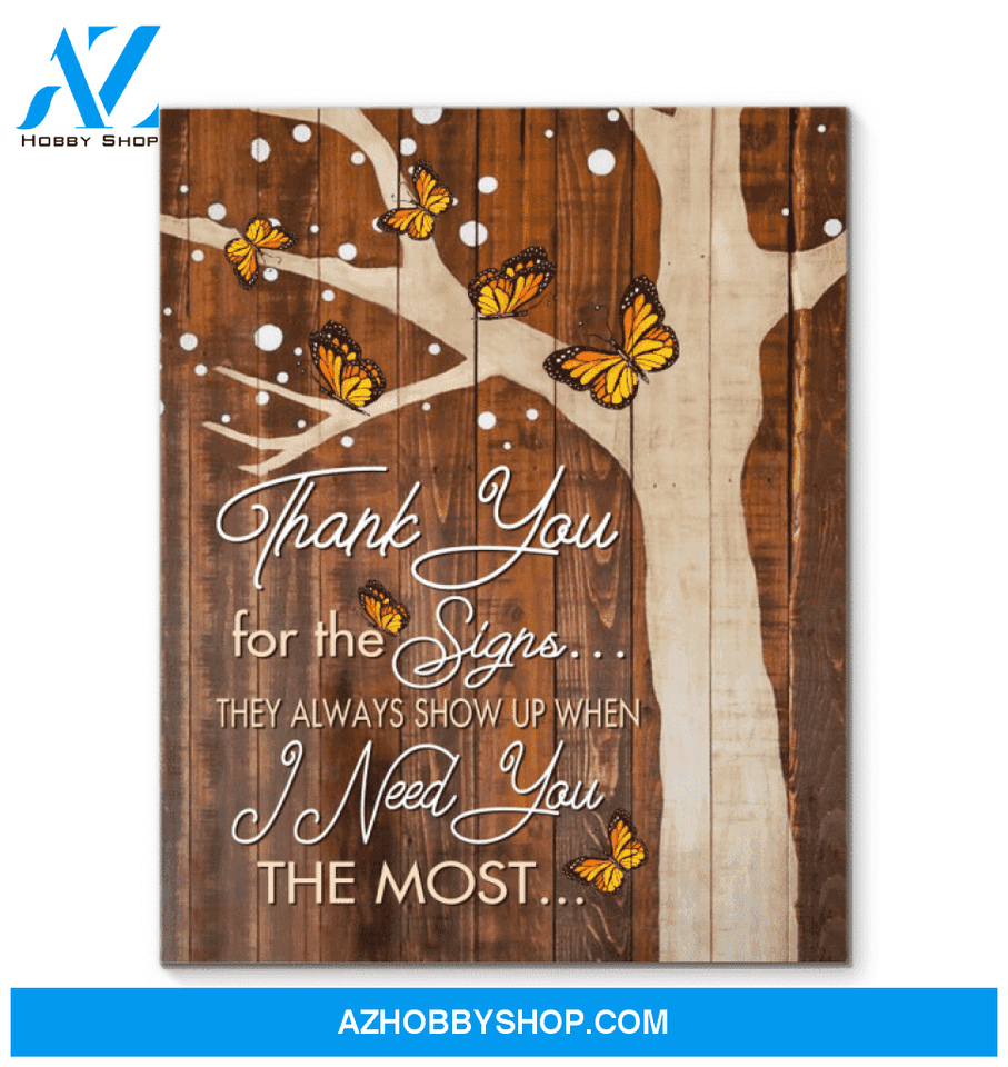 Butterfly Canvas Thank You For The Signs