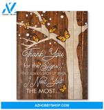 Butterfly Canvas Thank You For The Signs