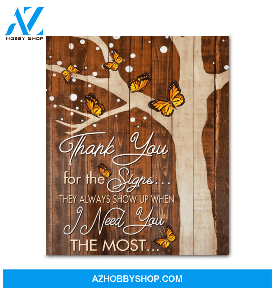 Butterfly Canvas Thank You For The Signs