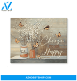 Butterfly Canvas Today I Choose To Be Happy Wall Decor Visual Art