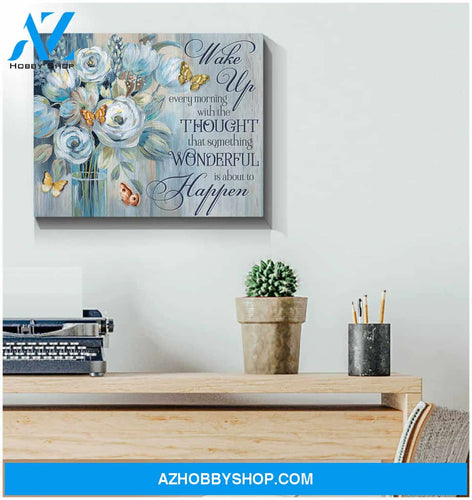 Butterfly Canvas Wake Up Wall Art Decor, Canvas Wall Art