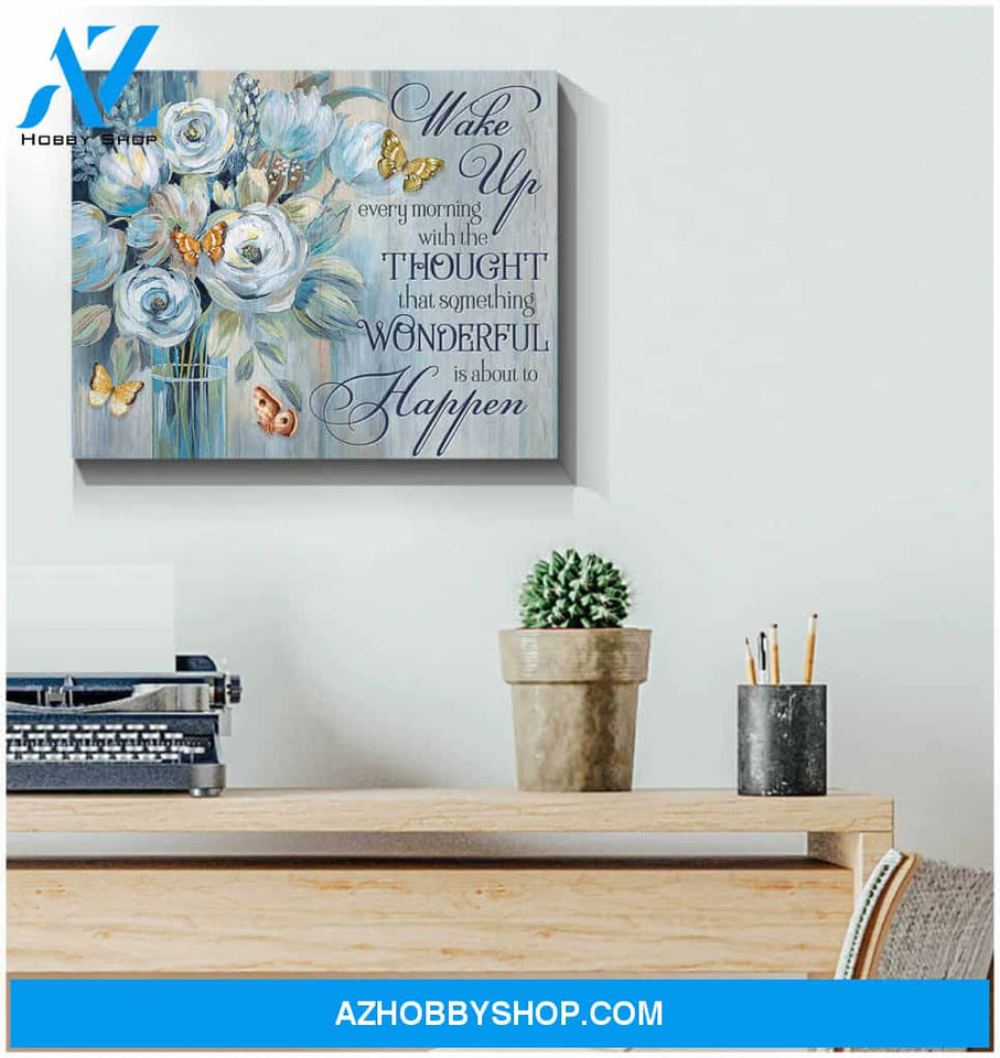 Butterfly Canvas Wake Up Wall Art Decor, Canvas Wall Art