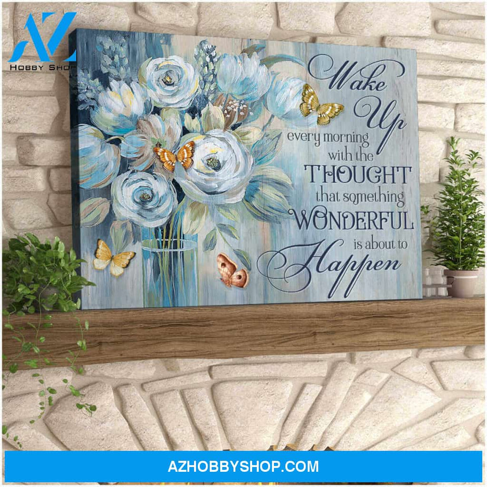 Butterfly Canvas Wake Up Wall Art Decor, Canvas Wall Art