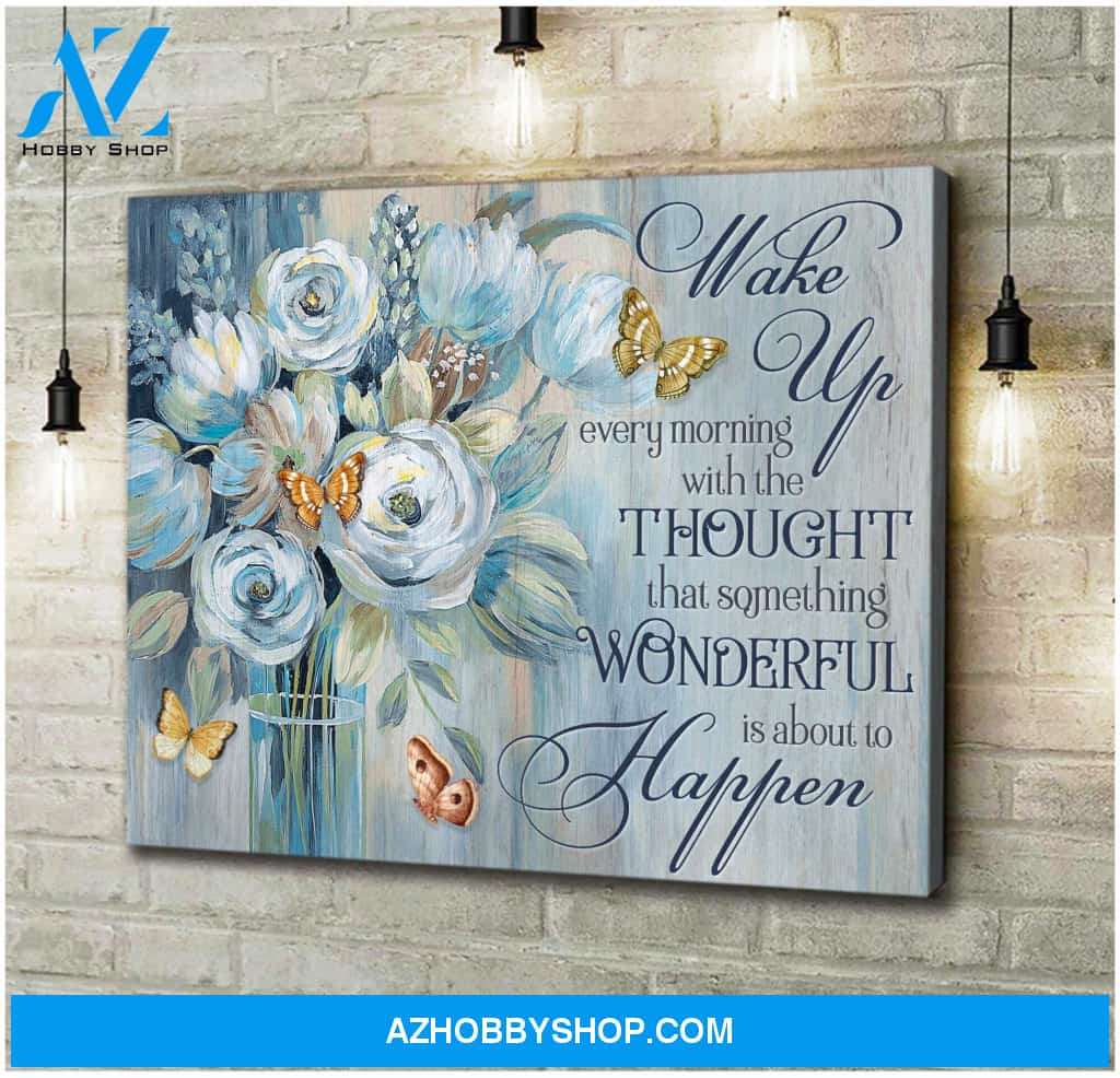 Butterfly Canvas Wake Up Wall Art Decor, Canvas Wall Art
