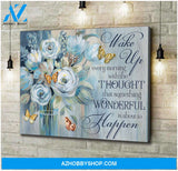 Butterfly Canvas Wake Up Wall Art Decor, Canvas Wall Art